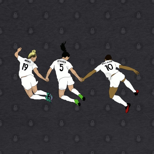 Kristie Mewis, Kelley O'Hara, Lynn Willliams Gotham FC Celebration by Hevding